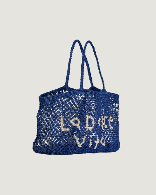 La Dolce Vita Woven Jute Tote Bag
